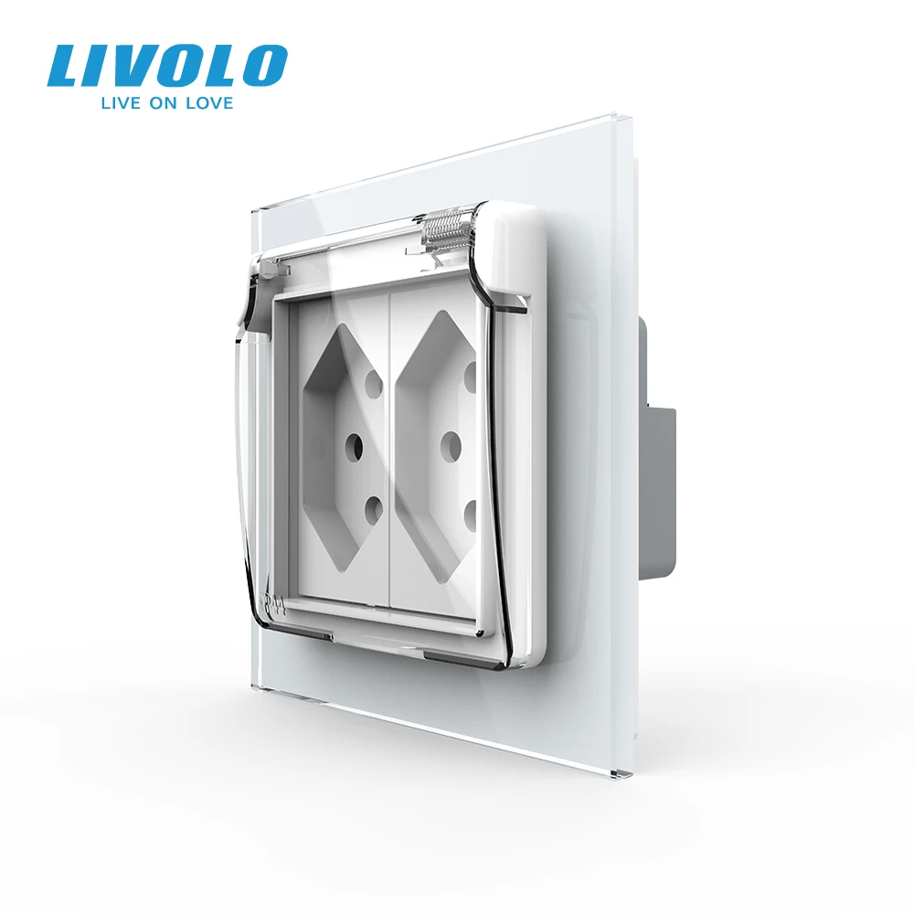 

Livolo EU Standard Double Switzerland Power Wall Socket with the Waterproof Cover VL-C7-C2CHWF-11