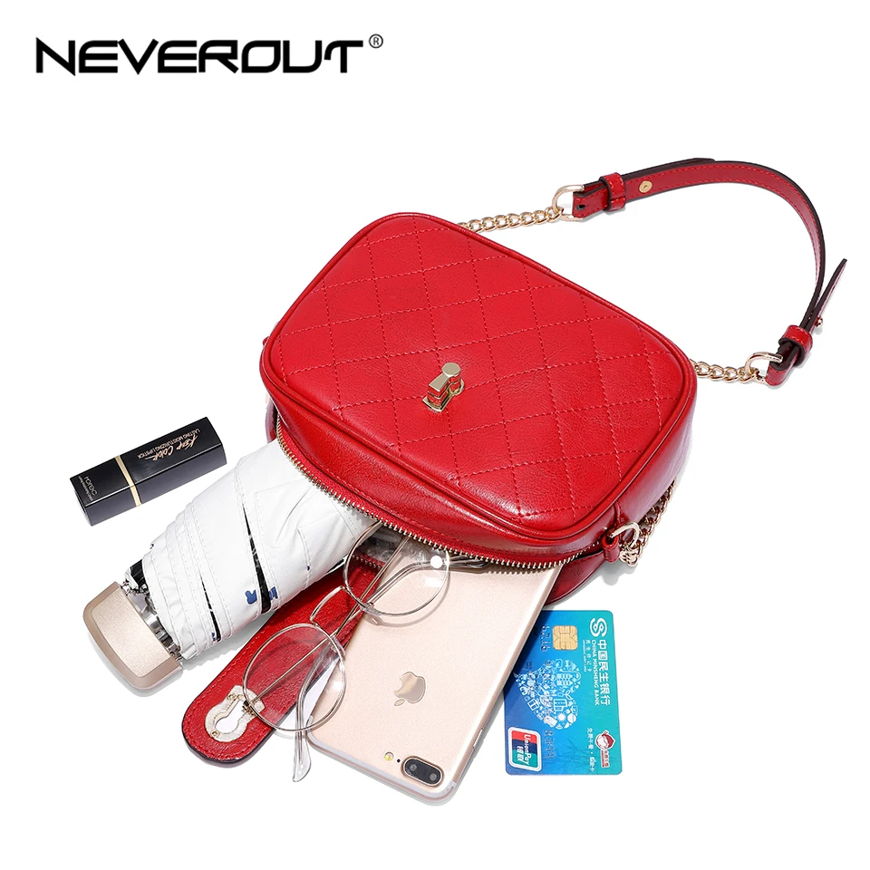 Классическая сумка мессенджер NEVEROUT маленькая черная кожаная через плечо для