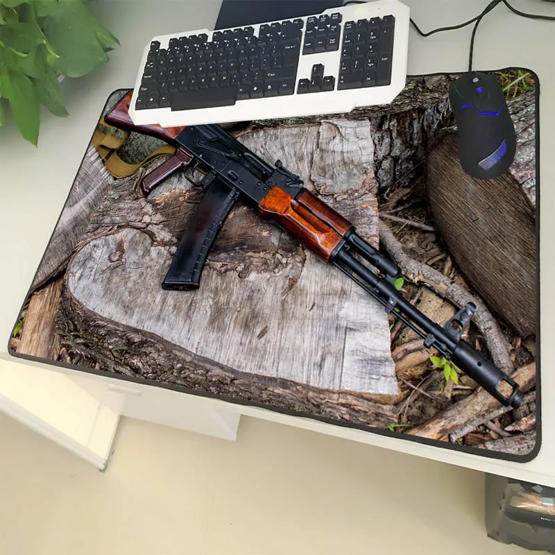 XGZ армейские энтузиасты большой размер коврик для мыши шитье военный АК винтовка