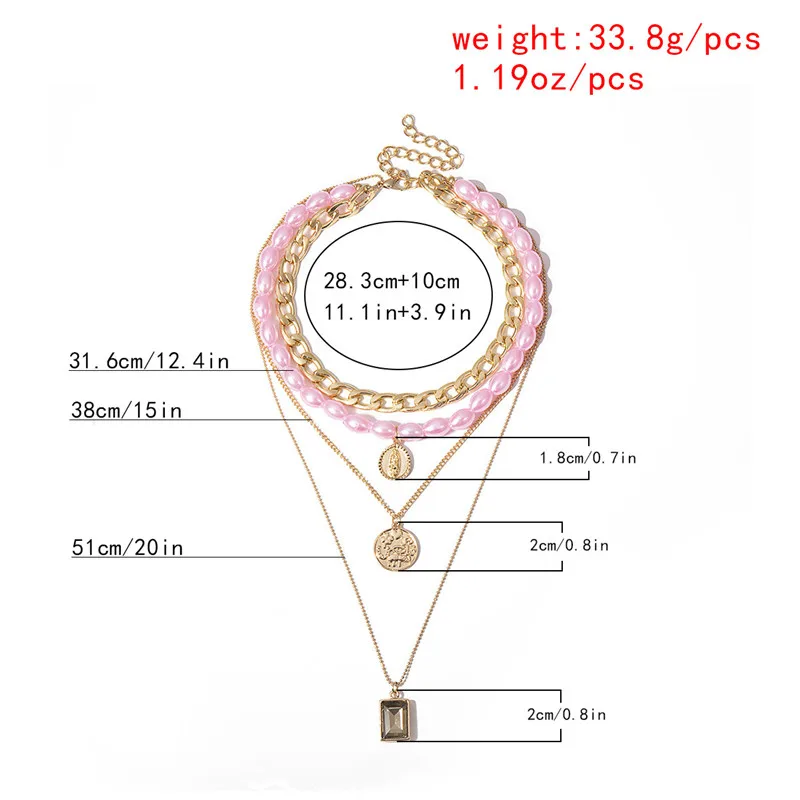 Ахмед Разноцветный жемчуг Potrait кристалл подвеска цепочка ожерелье для женщин