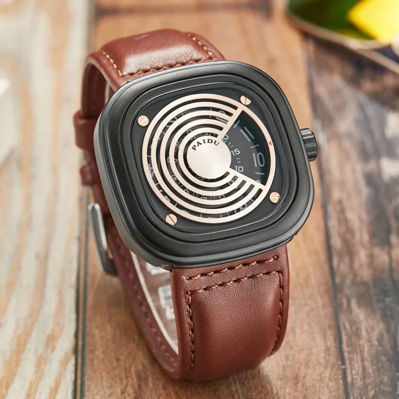 

2022 Paidu Men Watches Fashion Creative Wristwatches Men Sports Watches Leather Band Quartz Watch Reloj Hombre relogio masculino