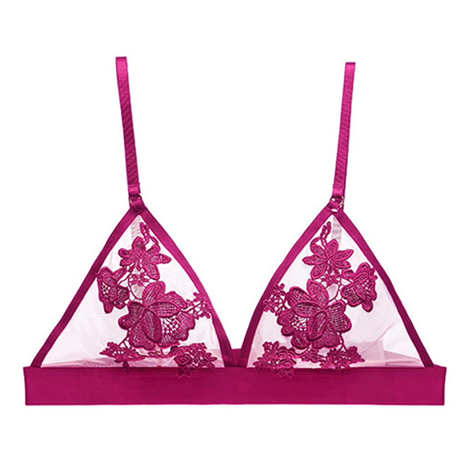 Бюстгальтер женский кружевной без косточек с глубоким V-образным вырезом |