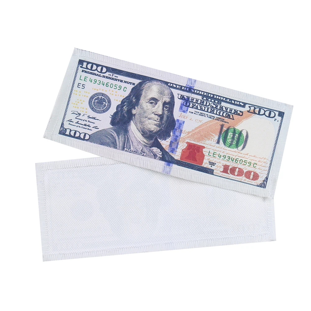 Креативные тканевые аппликации для печати банкнот 2 шт. нашивка за 100 долларов