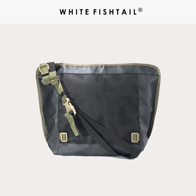 WHITE FISHTAL Large Capacity Waist Bag Waterproof Fabric Big Fanny Pack Unisex Belt Bag Hip Hop Commuter Function Bags Fashion