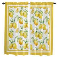 watercolor lemon fruit curtains for living room kitchen curtain bedroom decorative window treatments home essentials drapes