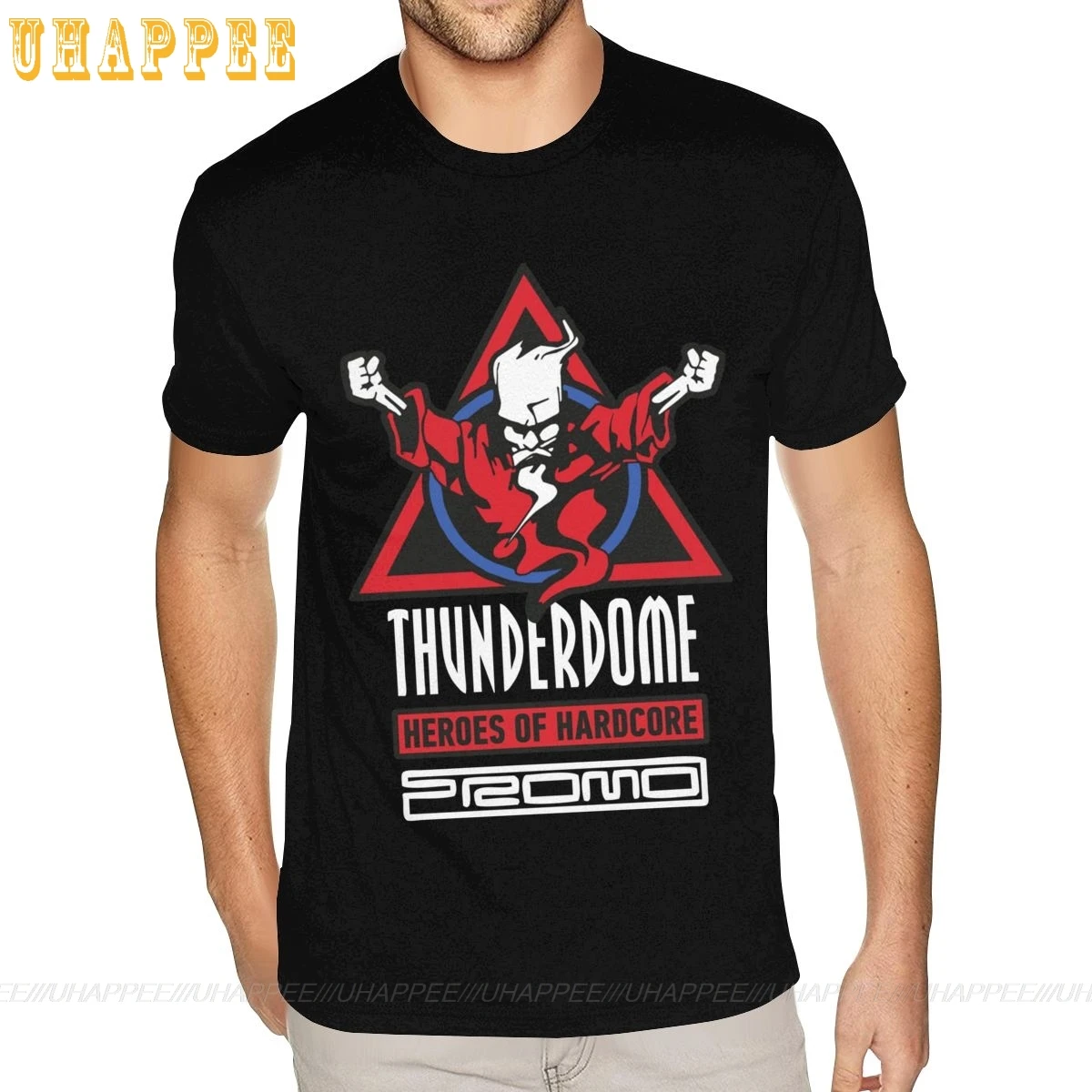 Хлопковые футболки с принтом Thunderdome графическим рисунком черные для мальчиков