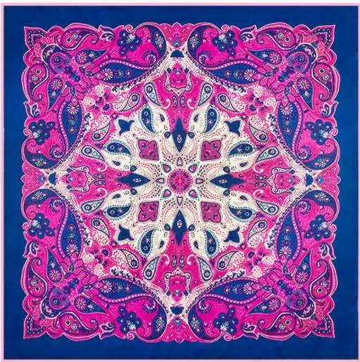 X см саржевый Шелковый квадратный шарф женский стиль в богемном стиле