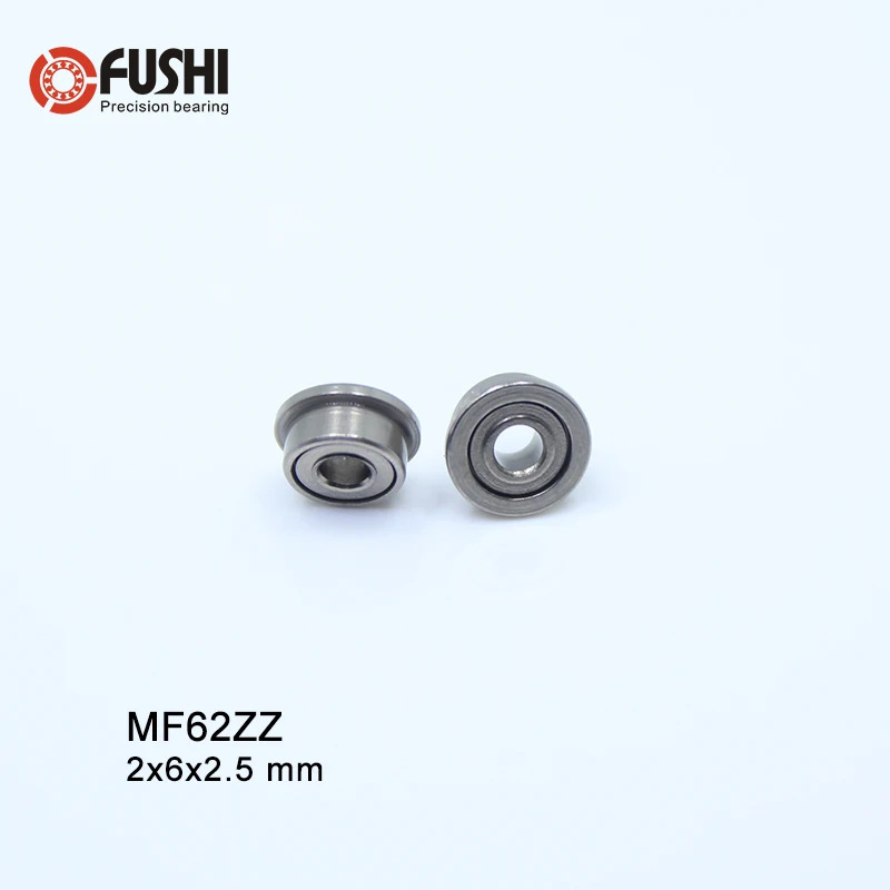 

MF62ZZ Flange Bearing 2x6x2.5 mm ABEC-1 ( 10 PCS ) Miniature Flanged MF62 Z ZZ Ball Bearings