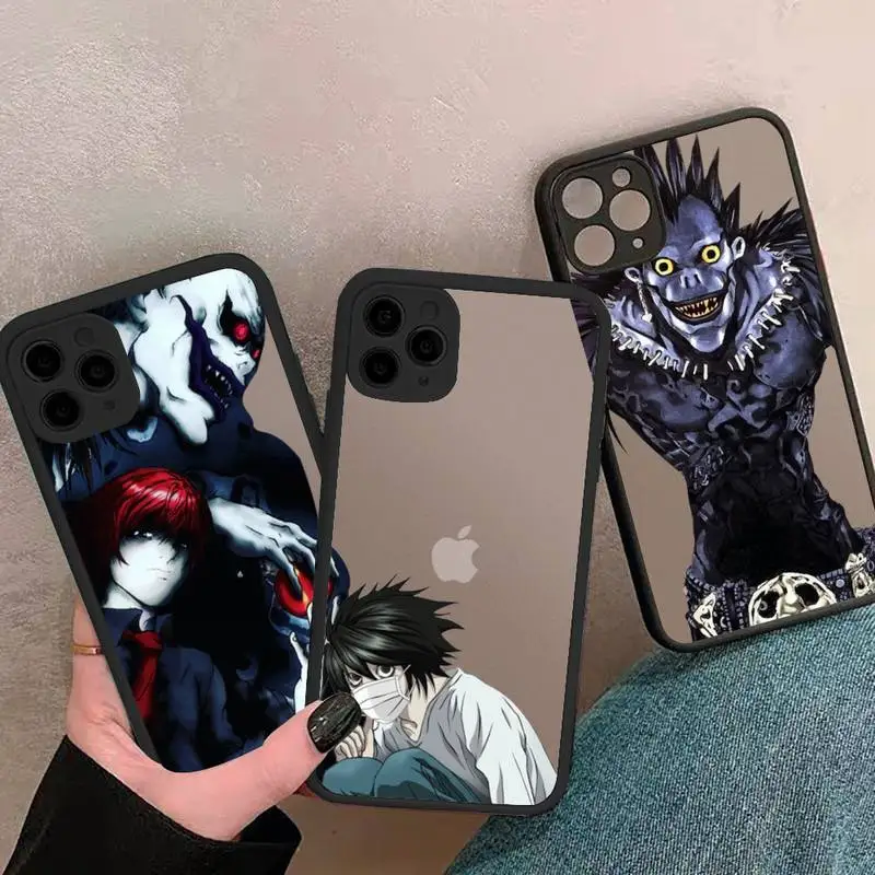 

death note anime Phone Case matte transparent black For iPhone 7 8 x xs xr 11 12 pro plus mini max Clear Funda