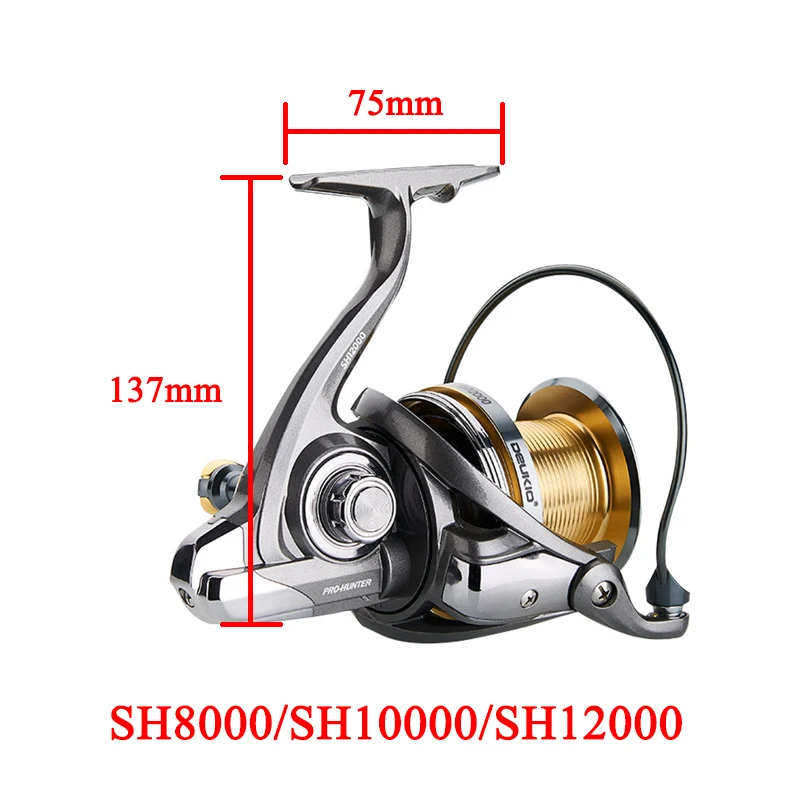 DEUKIO SH8000/10000/12000 Spool Fishing Reel Spool Modified Metal Micro-cup 4.6:1 Fishing Line Cup Spinning Reel Accessories
