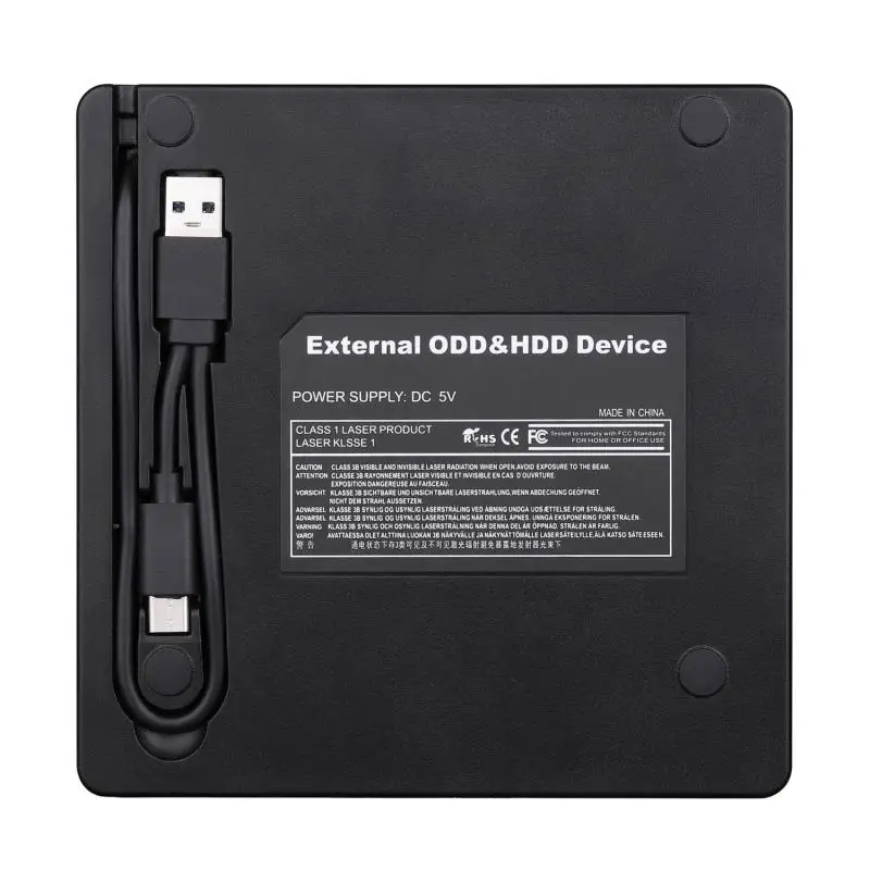 Новый тонкий внешний привод DVD RW CD Type C USB 3 0 записывающее устройство для чтения