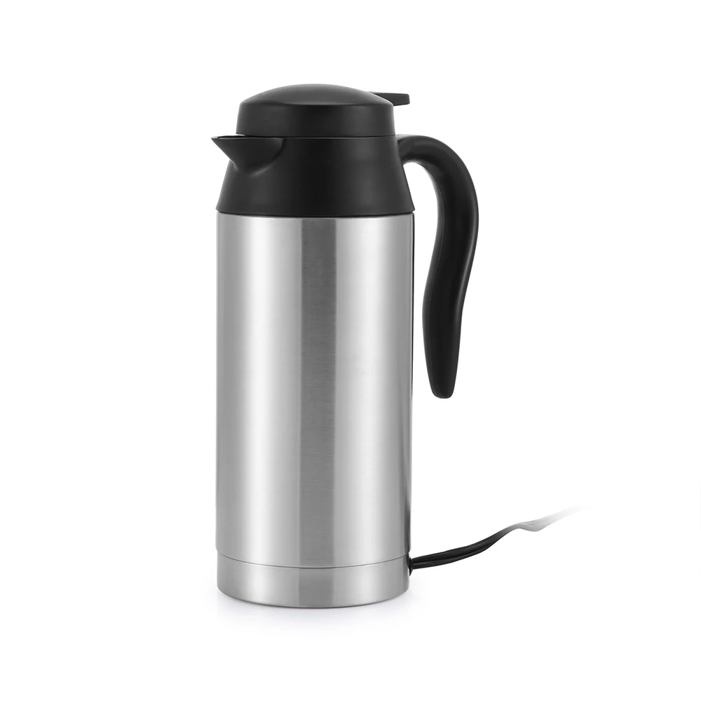 

Onever 1Pieces 12V 750ML Stainless Steel Car Auto Adapter Heated Travel Mug Thermos Heating Cup Kettle Car Coffee Cup