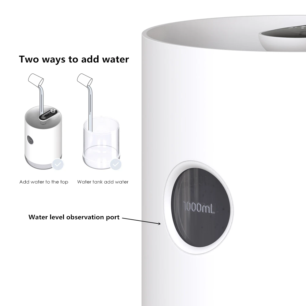 2019 new 1L rechargeable aromatherapy humidifier with 3000mAh battery essential oil diffuser usb air aroma for home | Бытовая техника