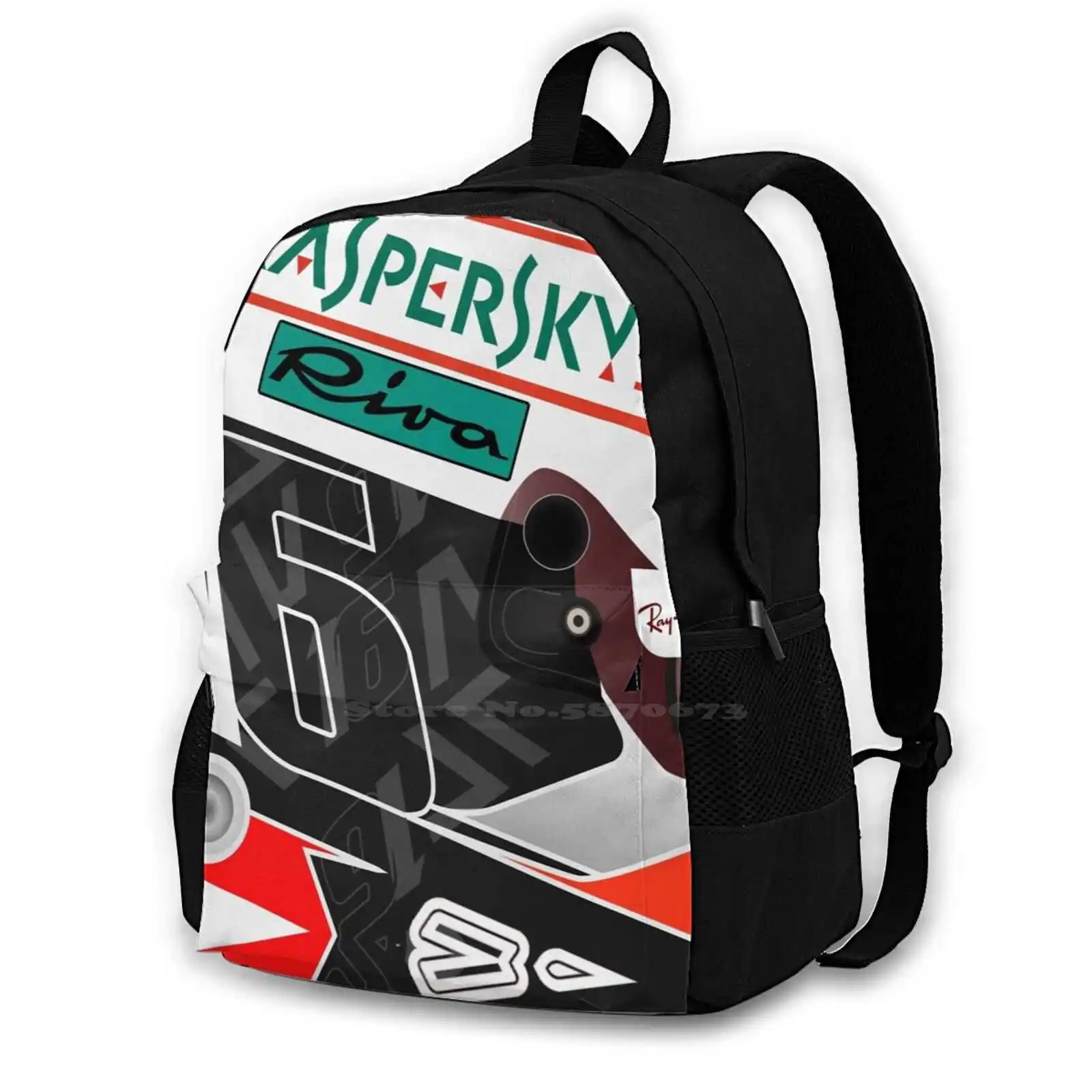 

Charles Leclerc'S Helmet 2019 - 90Years (2) New Arrivals Satchel Schoolbag Bags Backpack Helmet 2019 Season Formula 1