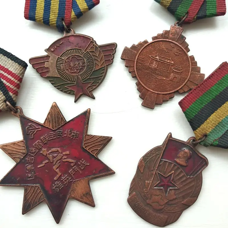4 шт. Винтажный чехол с медалью времен Второй мировой войны CN. Символы команды юго