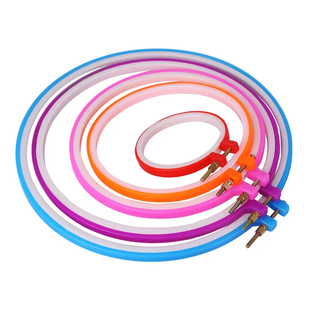 Простой Круглый обруч для вышивки DIY бытовой швейный удобный пластиковый