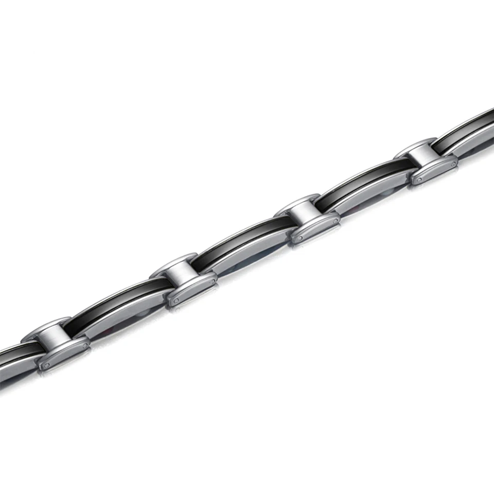 Модные женские браслеты из нержавеющей стали RainSo черного цвета с элементами