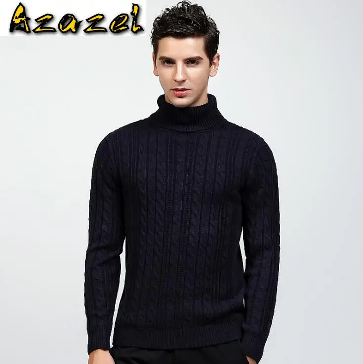 

Azazel High Quality 2020 new Men's Turtleneck Pullover Youth Korean Slim Simple Solid Color Primer shirt Men Fashion Knitwear
