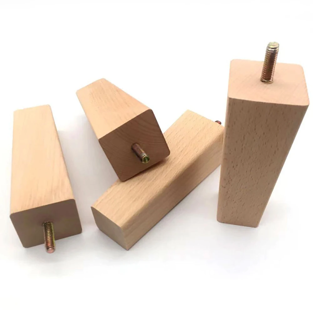 

4pcs Replacement Universal Furniture Leg Table Feet Reliable Square Right Angle Home Wooden Parts Anti Moisture Solid DIY Tool