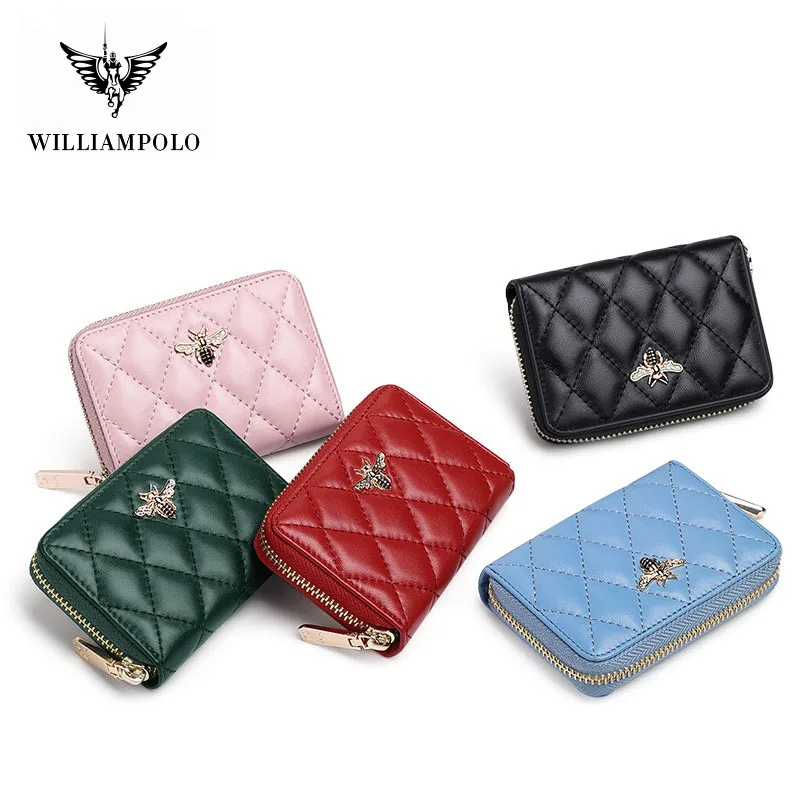 Мини кошелек для женщин визитница из натуральной кожи органный стиль дизайн