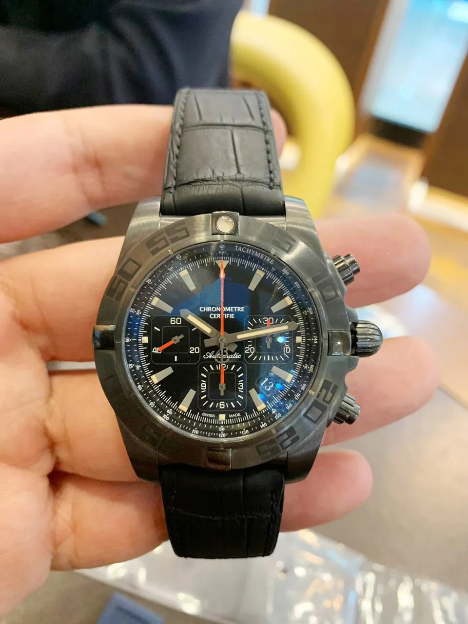 Часы мужские кварцевые с хронографом Классические спортивные сапфировым