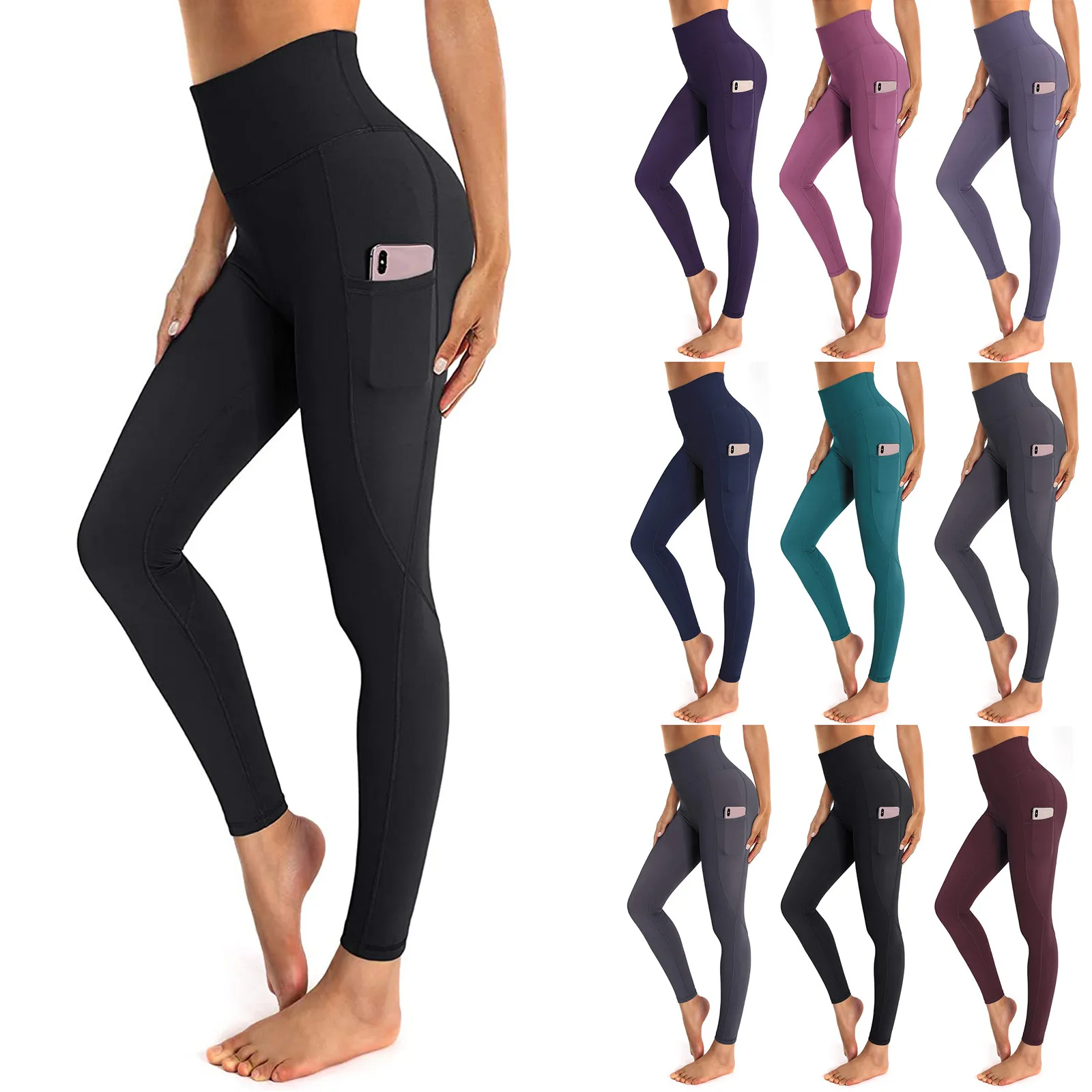 

2021 Fashion Leggings for fitness Women Workout Out Pocket Leggings Fitness Sports Running Yoga Pants Suit For Yoga Fitness
