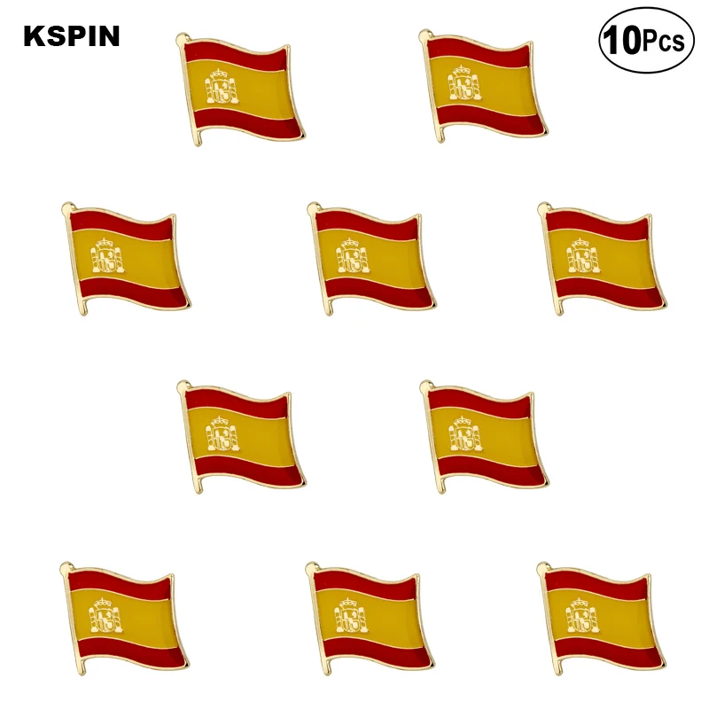Нагрудный значок в виде флага Испании брошь значки 10 шт. наборе | Дом и сад