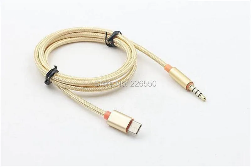 

USB Type-C to 3.5mm Car AUX Cable USB-C Type C to Headphone Speaker Audio Cable Adapter For samsung S8 lg g5