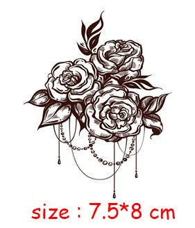 Водостойкая тату-наклейка цветок мандала тотем стрела узор искусственная