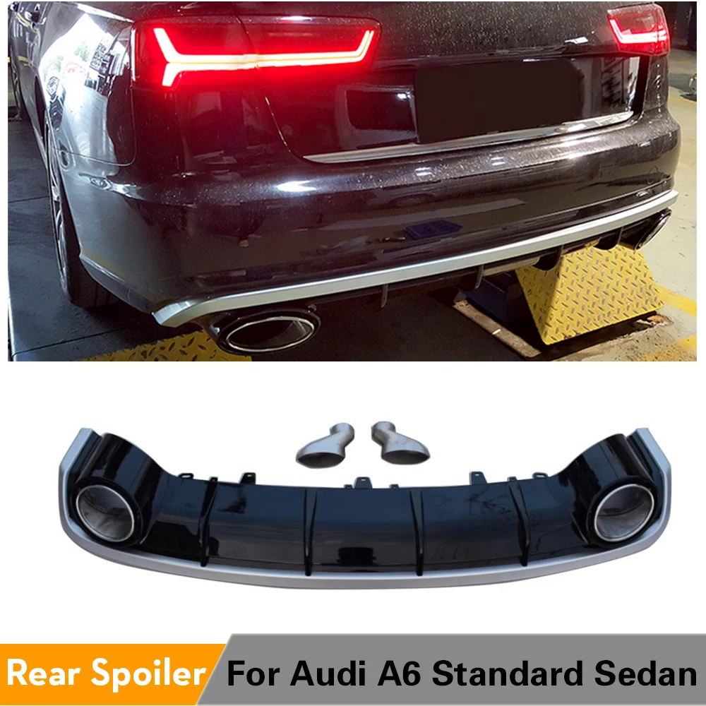 Полипропиленовый Автомобильный задний бампер диффузор спойлер для Audi A6 Standard Sedan 4