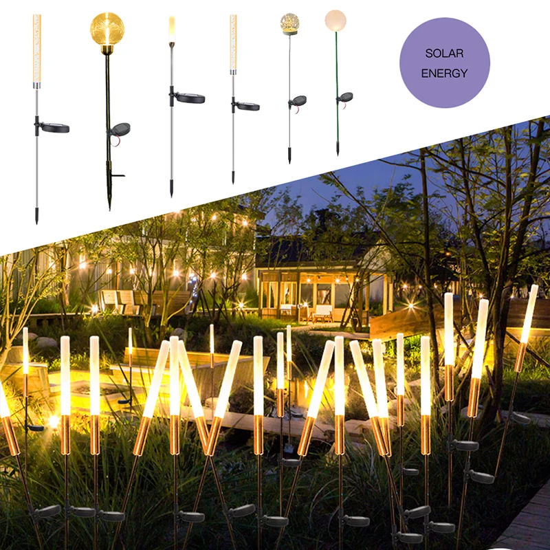 

LEADLY Solar Lights For Outdoor Pathway Reed Lighting Lamp Lawn Lamp Light For Walkway Patio Path Lawn Garden Yard Led Landscape