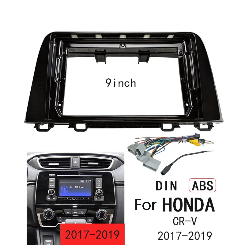 

9" Car radio Fascia Frame Facials Install Panel Dashboard Trim Kit for Honda CRV CR-V 2017-2022