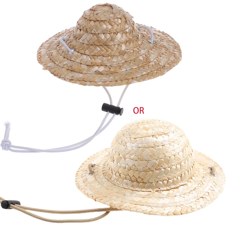 

W3JA Hawaiian Style Pet Sombrero Hat Dog Cat Hat Small/Large Diameter 14cm 16cm