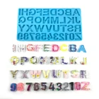 Алфавита брелок эпоксидная смола, форма английские буквы кулоны в виде цифр литья силиконовая форма сделай сам ремесла литья ювелирных изделий инструменты