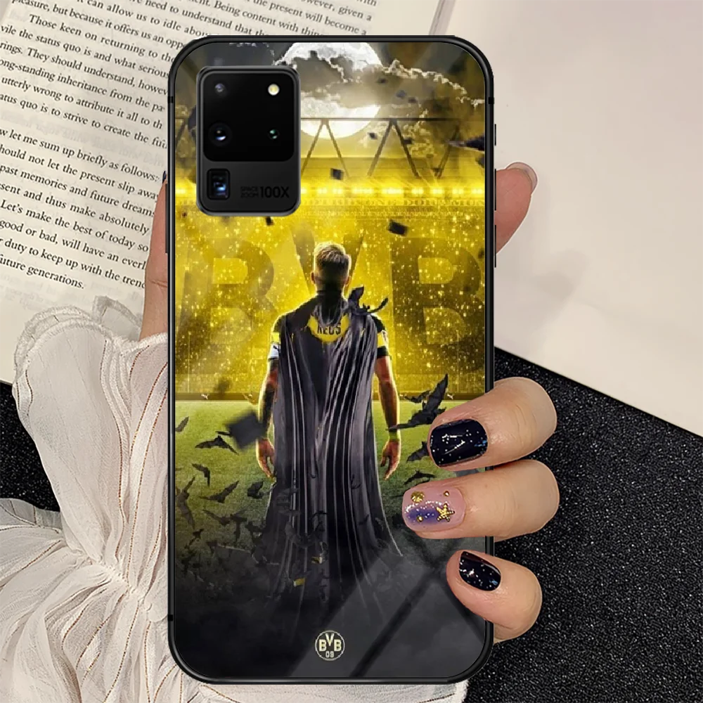 

football Dortmund Phone Tempered Glass Case Cover For Samsung Galaxy S Note 5 6 9 10 10E 20 21 FE Plus Uitra Trend Bumper Shell