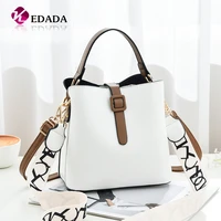 2021 wide straps female pu leather white bucket handbag famous brand designer ladys shoulder crossbody bags womens handbags