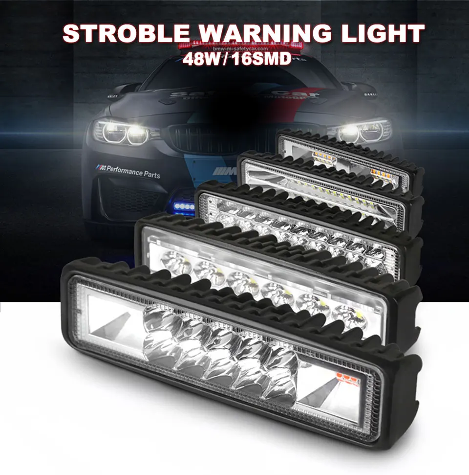 NlpearL 12-24V " светодиодный противотуманные Автомобильные фары красный синий желтый 5 стиль мигающий светодиодный свет для полиции для внедорожника грузовика трактора 4X4 ATV