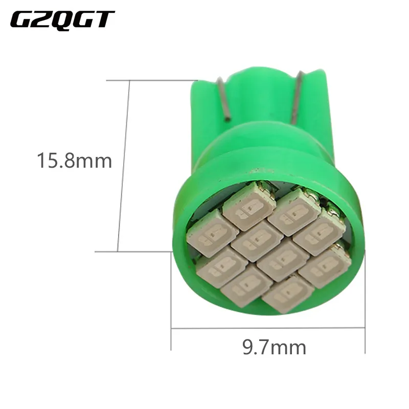 100 шт. 24 В T10 W5W 194 1206 10 SMD Led Автомобильный клиновидный Клиренс номерной знак для