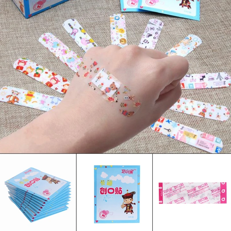 

100Pcs Assorted Cartoon Adhesive Wound Bandage Hemostasis First Aid Kids Plaster