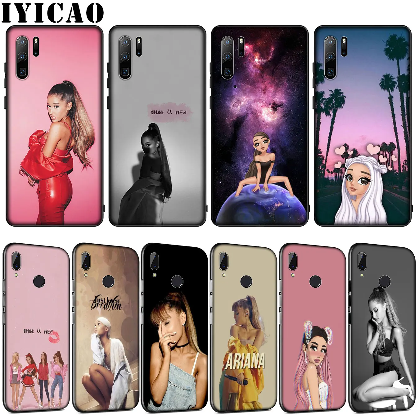 Мягкий силиконовый чехол IYICAO Ariana Grande Ag для Huawei P30 P20 Pro P10 P9 Lite Mini 2017 2016 P Smart Z Plus