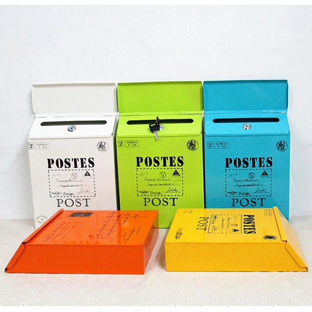 Оцинкованный почтовый ящик настенное крепление выдвижная коробка с замком для