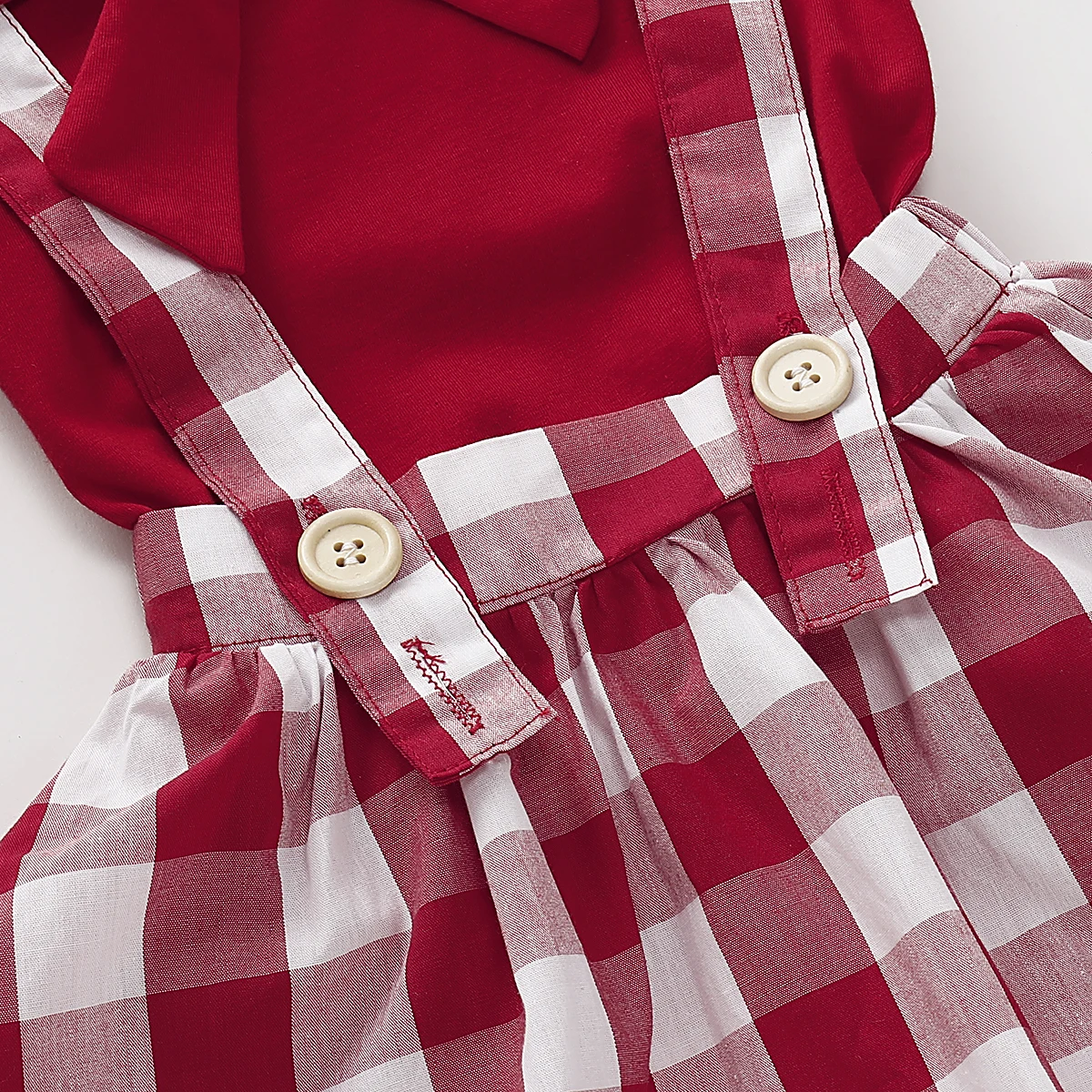 Летние Рождественские топы для маленьких девочек юбка платье на подтяжках