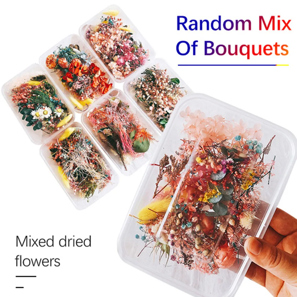 1 коробка цветок сухая Свеча для ароматерапии подвеска из эпоксидной смолы