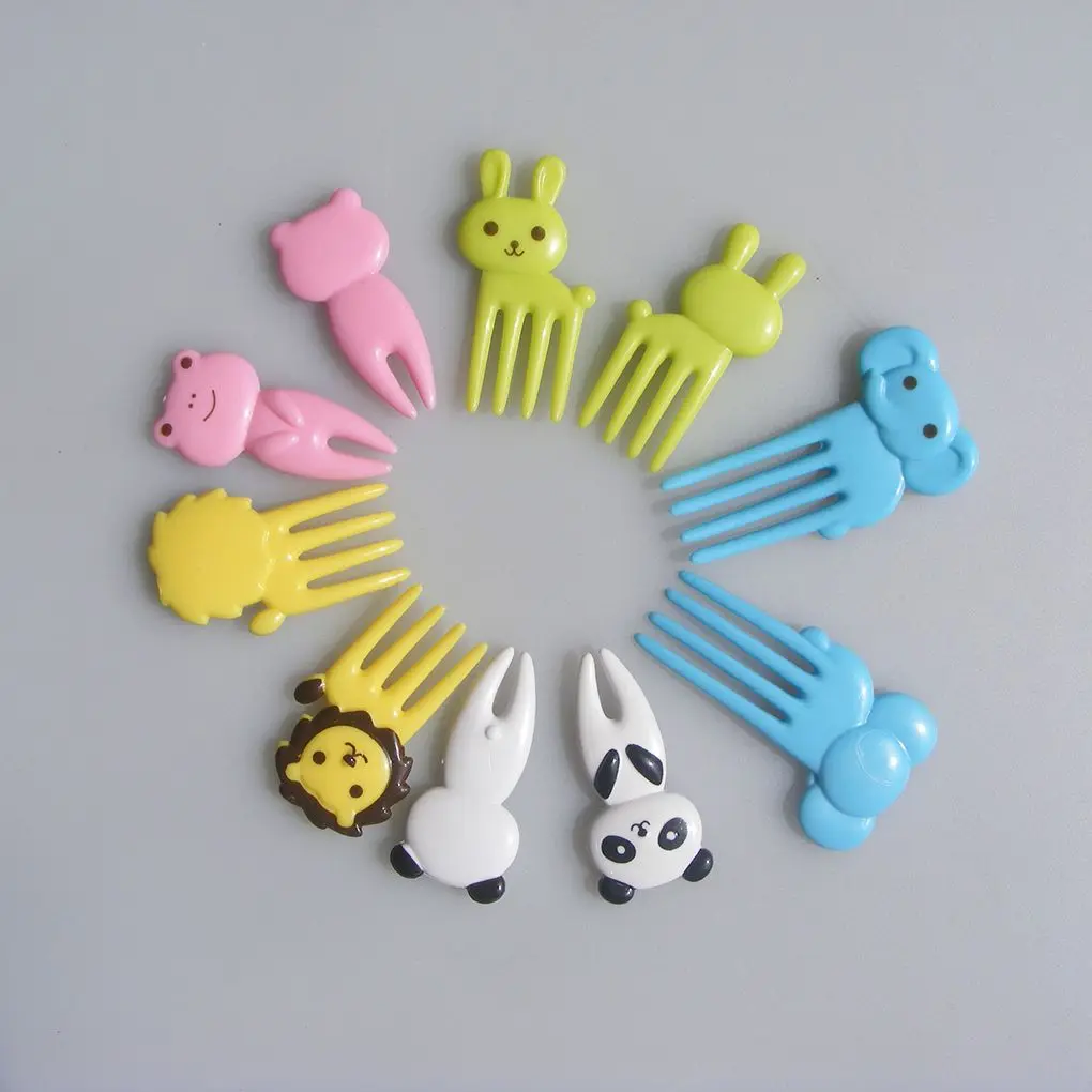 

Animal Farm Fruit Fork Mini Cartoon Children Snack Cake Dessert Food Fruit Pick Toothpick Bento Lunches Party Decor Random Color