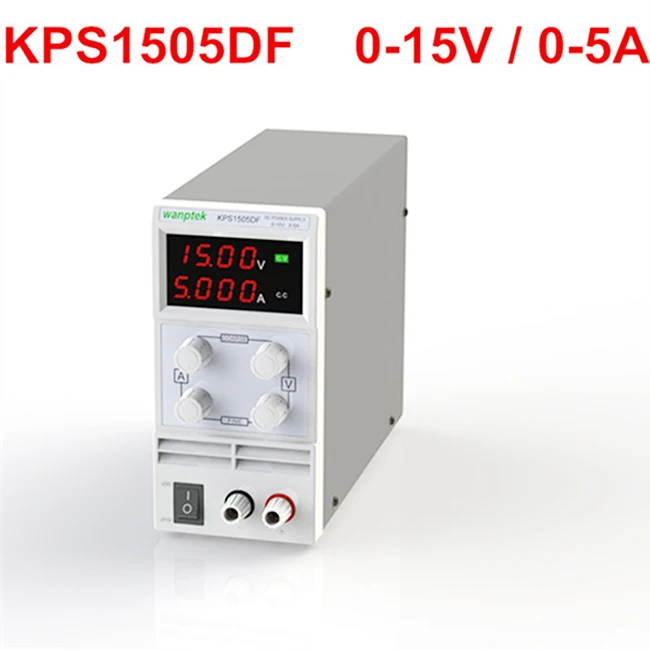 wanptek High quality KPS1505DF 15V5A 110V-230V 0.1V/0.001A EU LED Digital Adjustable Switch DC Power Supply display 4 digits