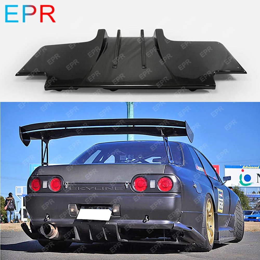 Для Nissan R32 Skyline GTR TS Style Type 2 углеродное волокно глянцевый задний диффузор с