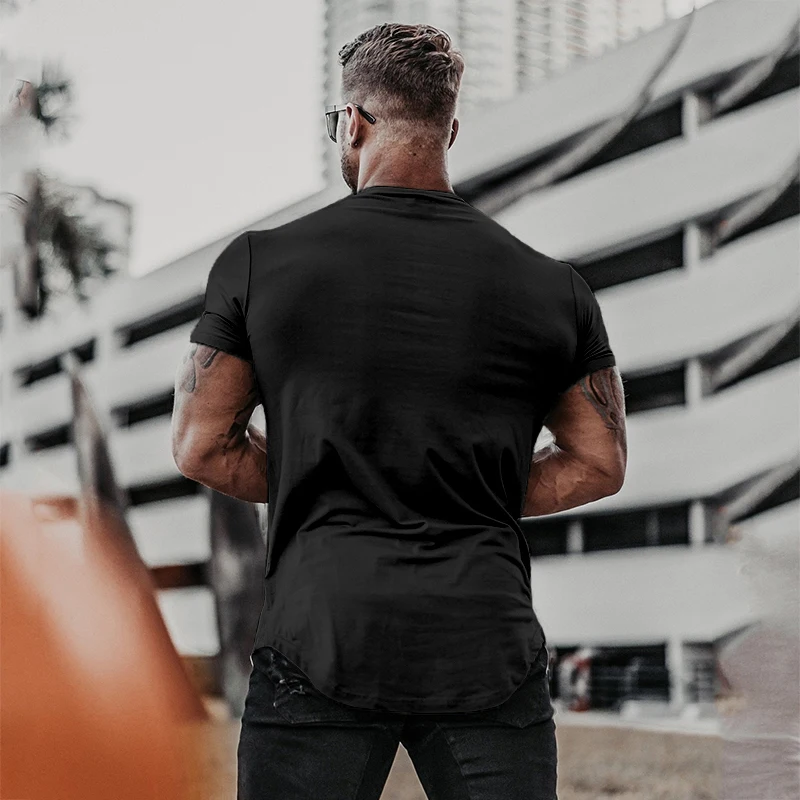 Футболка мужская в стиле хип хоп брендовая тенниска с короткими рукавами для