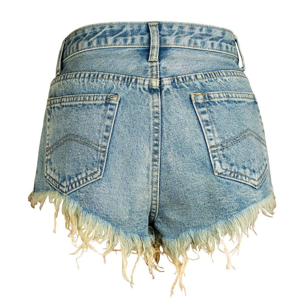 

Women Crystal Fringed Jeans Shorts Push Up Hip Tassel Mini Shorts Sexy Woman Summer Hot Pants Korean Womens Short Denim Pants