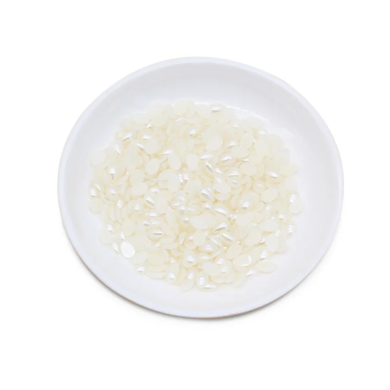 

100PCS ABS Flat Bottom Pearl Irregular Imitation Beads Used For Nail Fashion Jewelry And Hair Ornament Making White DIY Imitatio