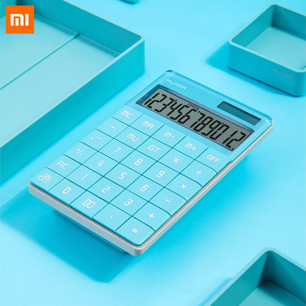 Xiaomi NUSIGN калькулятор широкоформатный Двойной источник питания школьные учебные канцелярские принадлежности инструмент для подсчета офиса для умного дома